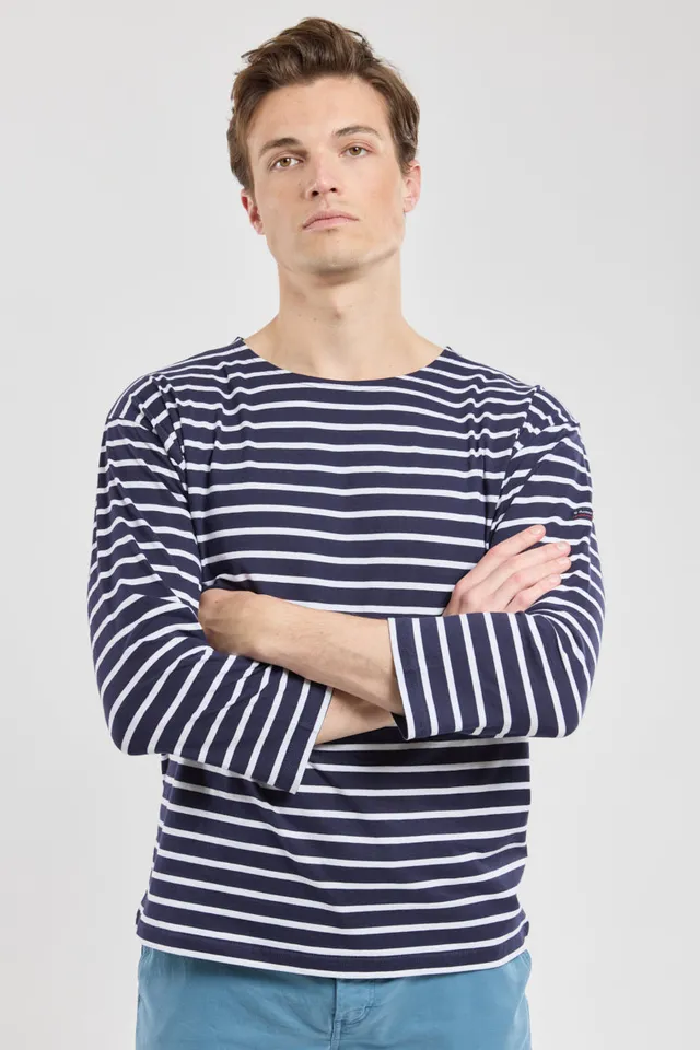 armor-lux-marini-re-beg-meil-homme-coton-l-ger-manches-3-4-col-bateau image 1