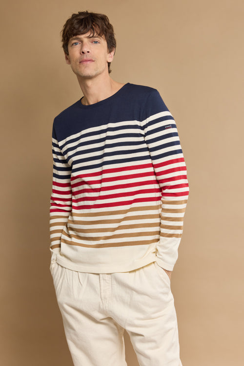 armor-lux-marini-re-homme-coton-rustique-manches-longues-col-rond image 5