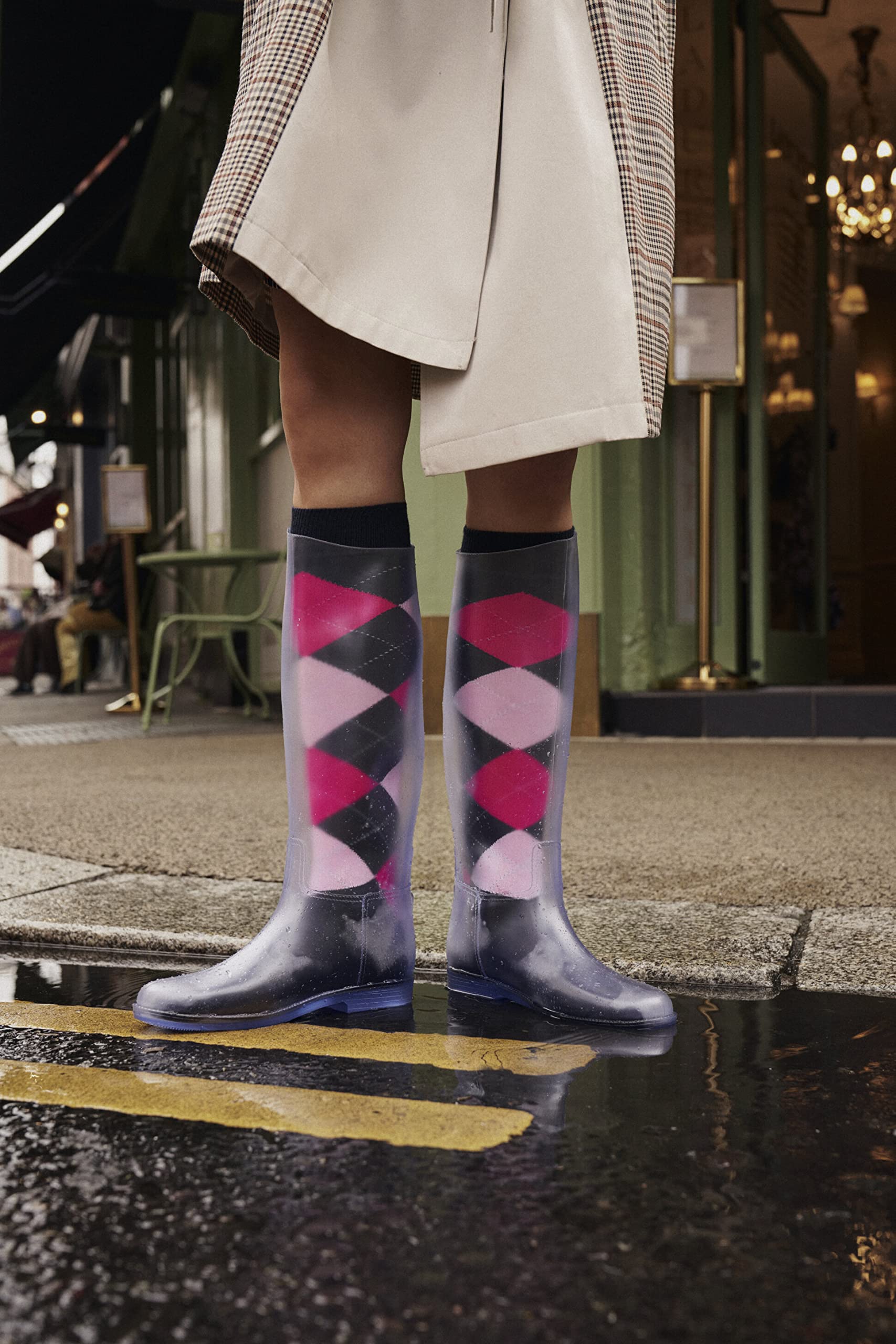 burlington-queen-chaussettes-longues-femme-coton-bleu-light-blue-36-41 image 8