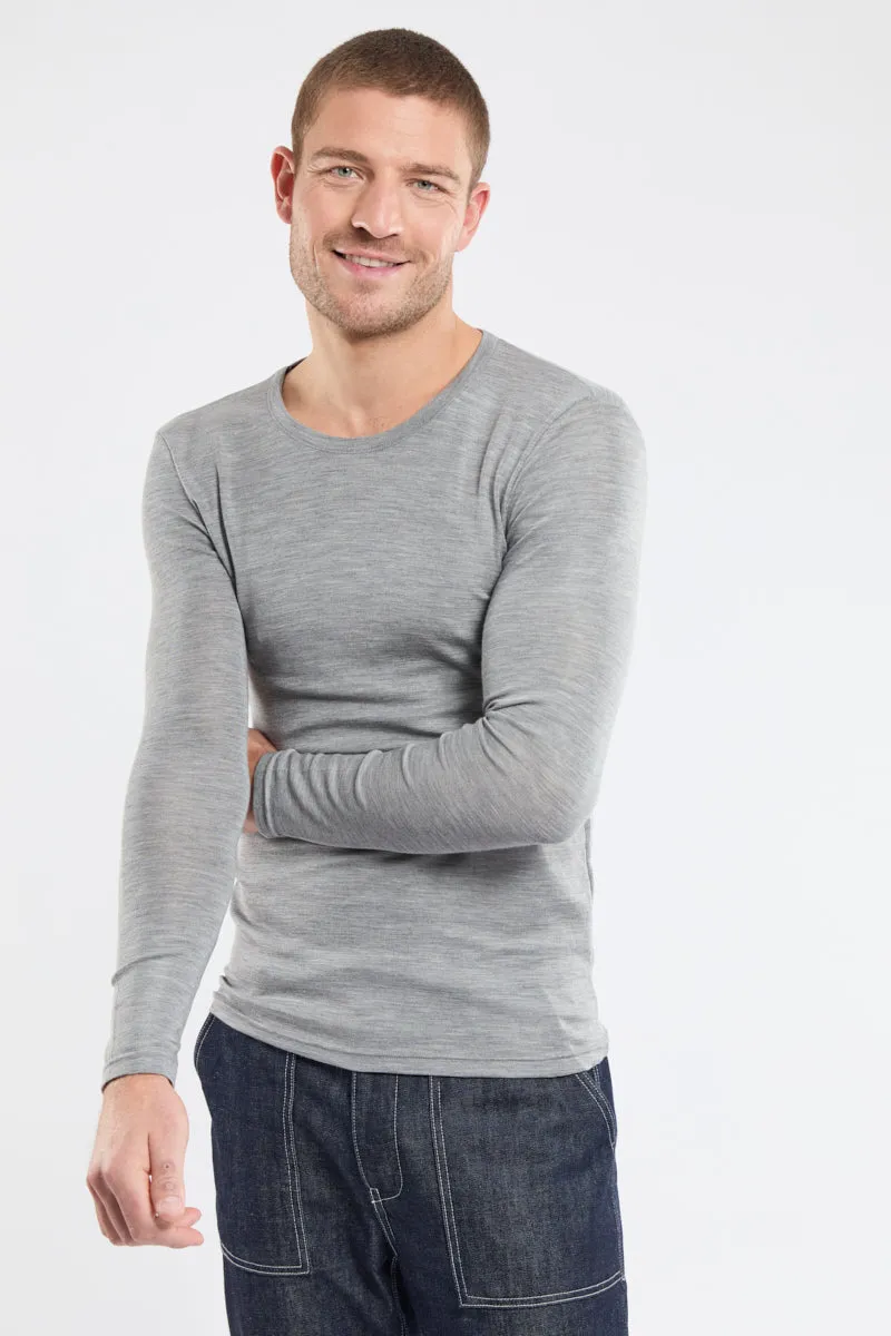 armor-lux-t-shirt-homme-manches-longues-laine-et-soie image 1