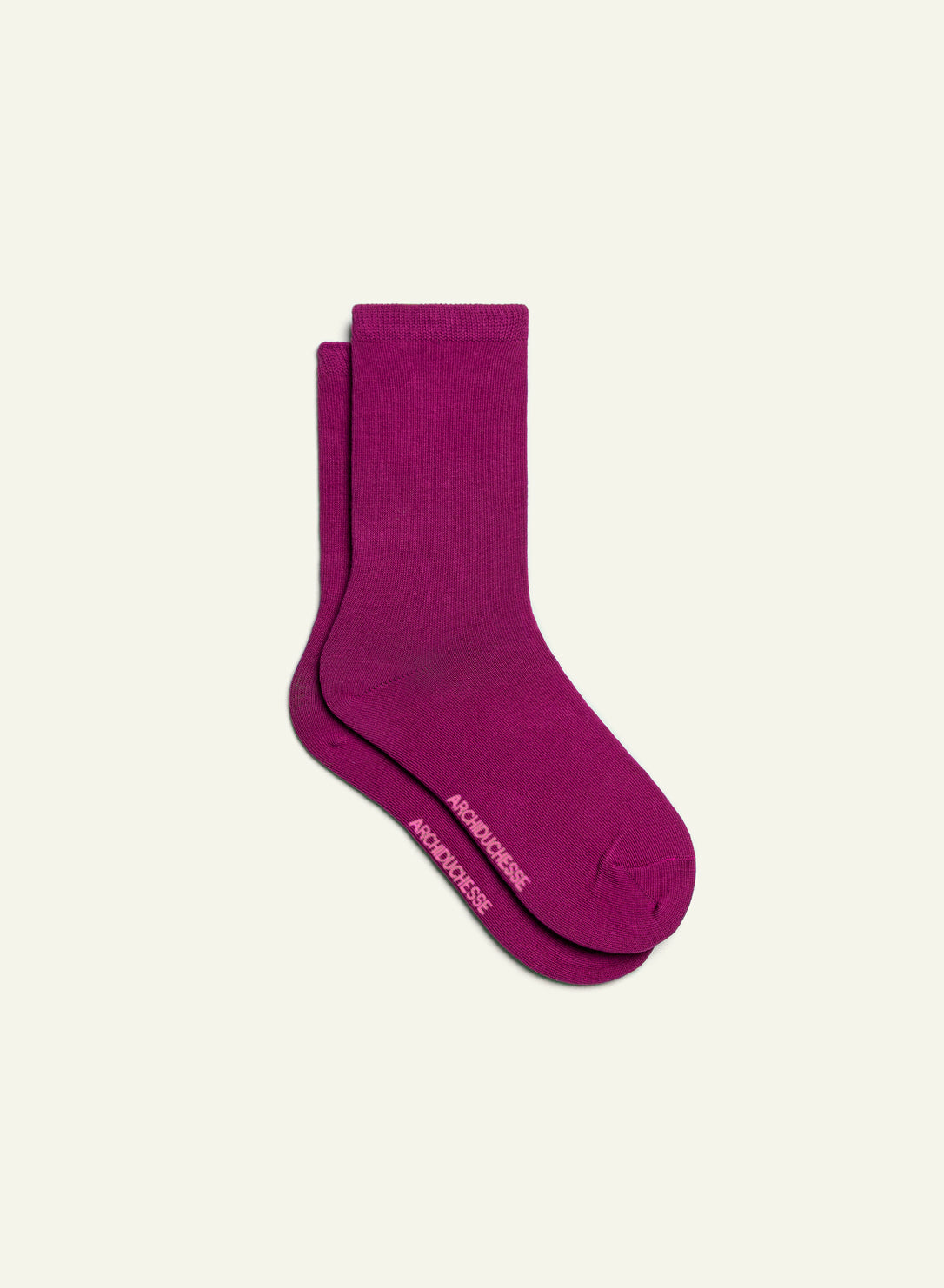 archiduchesse-courte-aubergine-socquettes-coton-unisexe image 2