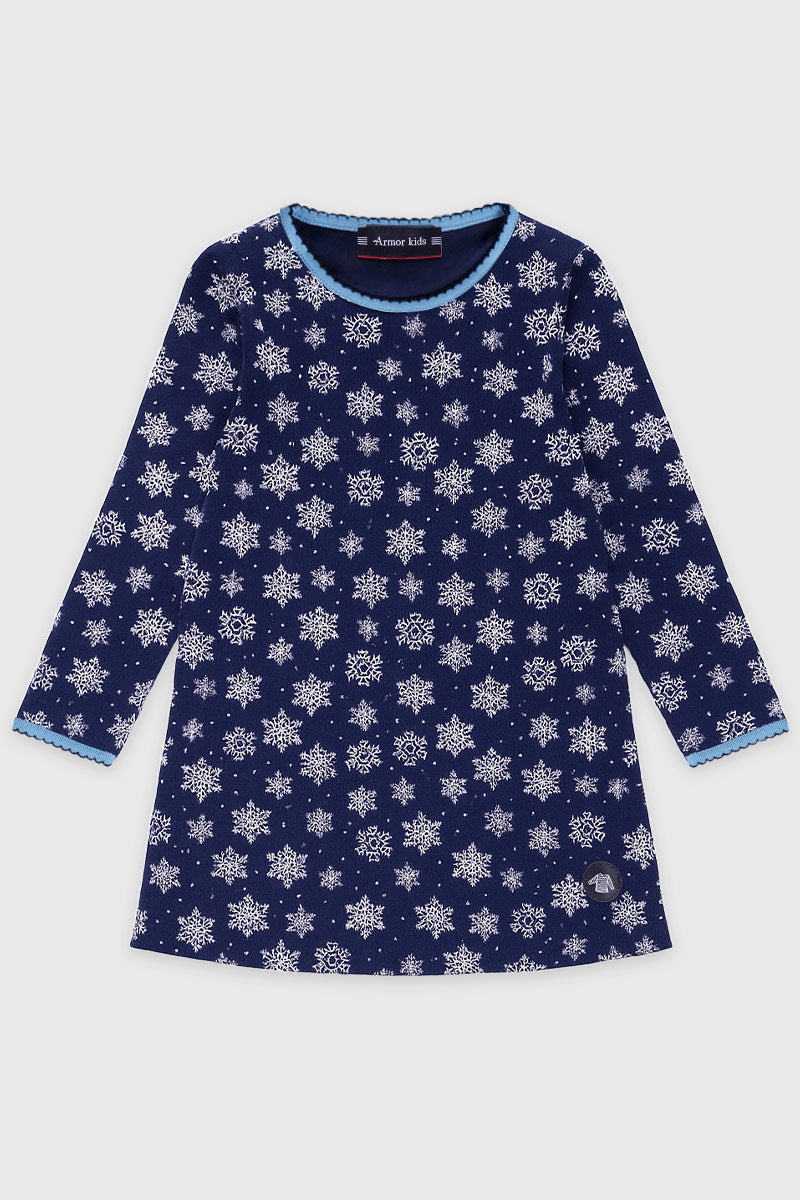 armor-lux-h-ritage-chemise-de-nuit-enfant-coton-pais-flocons image 1
