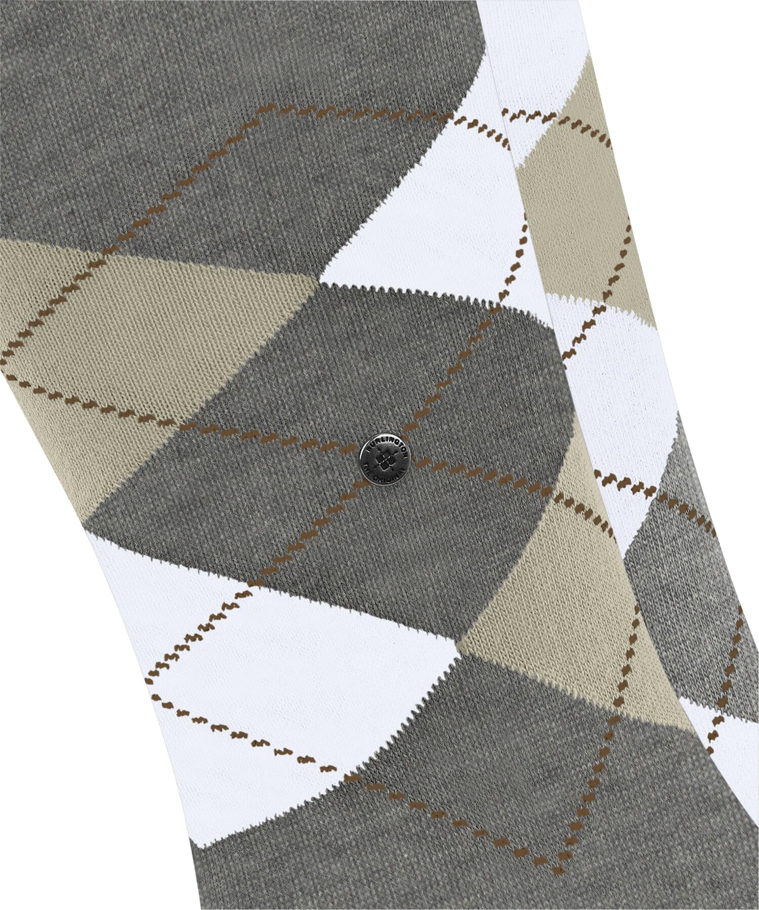 burlington-everyday-argyle-chaussettes-homme-coton-fantaisie-gris-light-grey-322 image 4