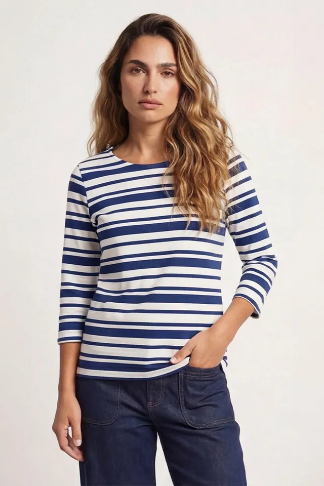 armor-lux-marini-re-femme-manches-3-4-coton-l-ger-4 image 1