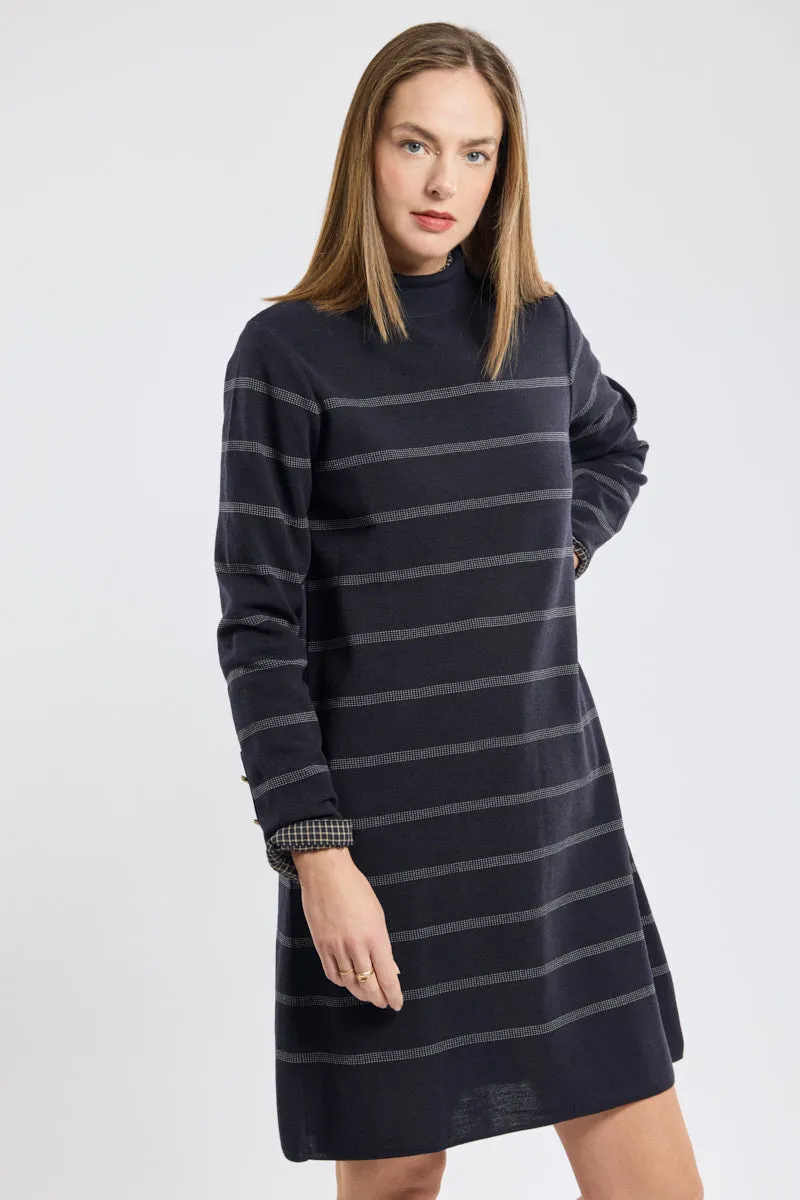 armor-lux-robe-ray-e-femme-col-montant-laine image 1