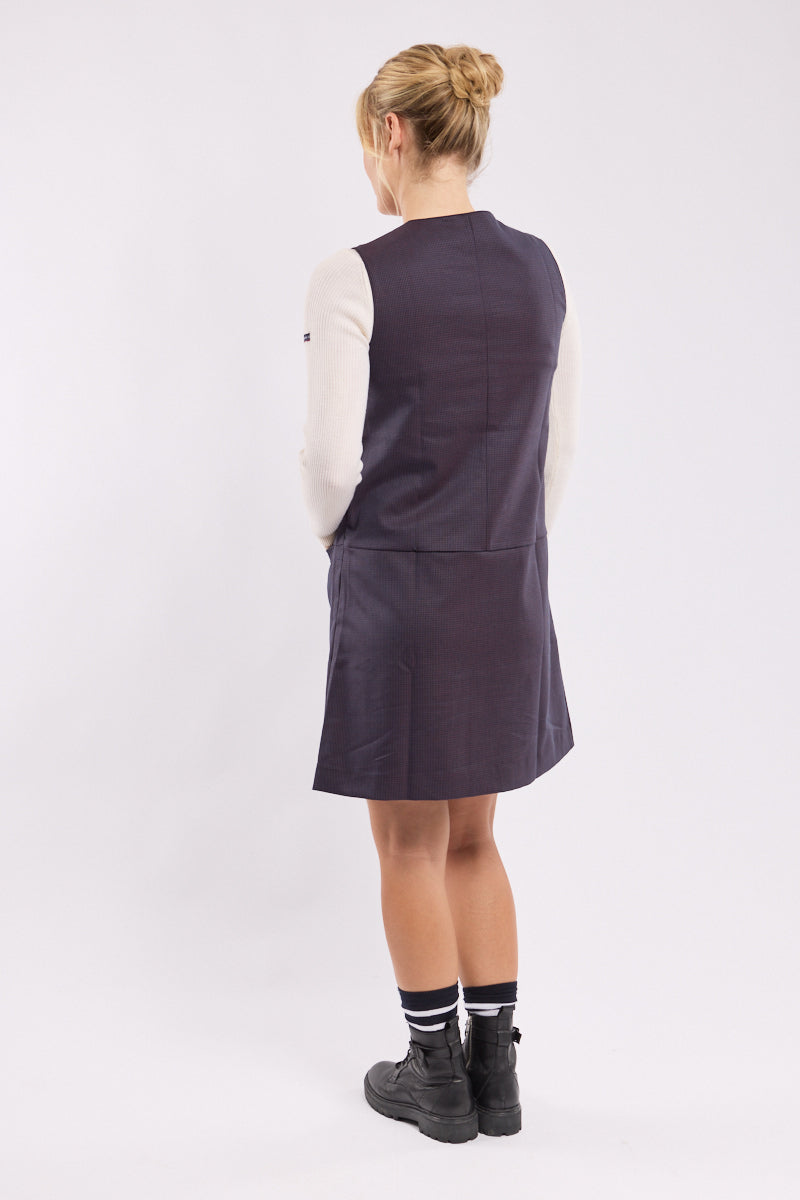 armor-lux-robe-sans-manches-carreaux-col-v image 4