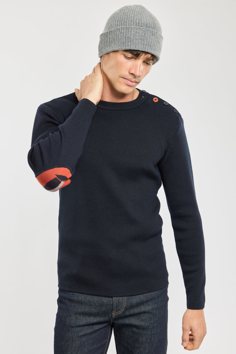 armor-lux-pull-marin-deauville-homme-laine-coudi-res-bateau image 3