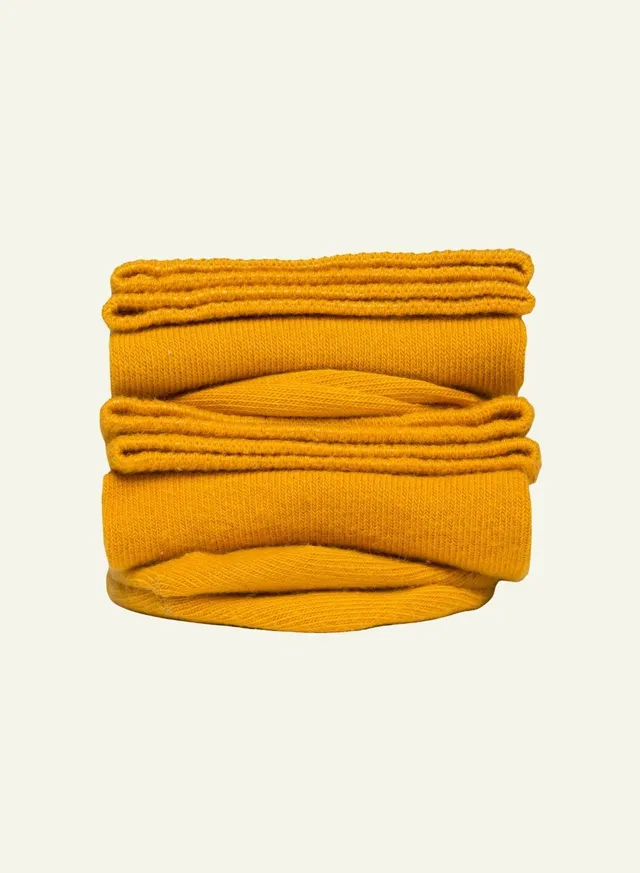 archiduchesse-de-ville-jaune-wayne-chaussettes-coton-mi-mollet image 1
