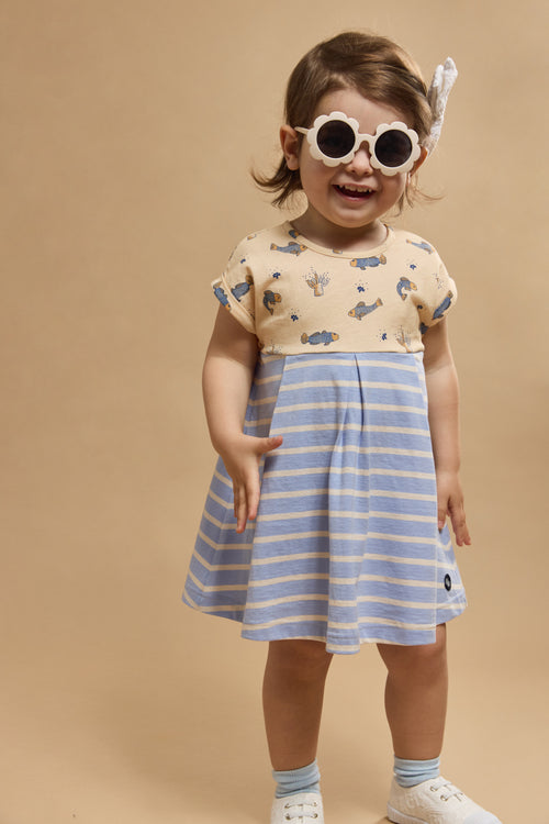armor-lux-robe-b-b-manches-courtes-coton-fonds-marins image 2