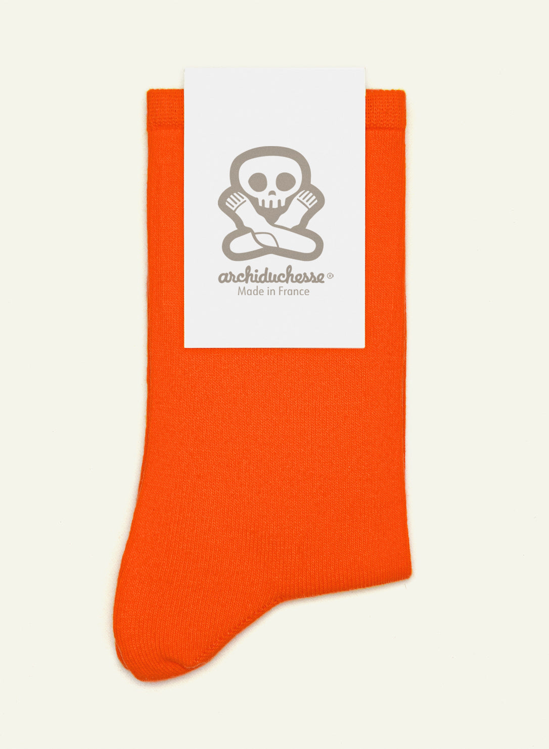 archiduchesse-chaussettes-courtes-orange-citrouille-coton image 5
