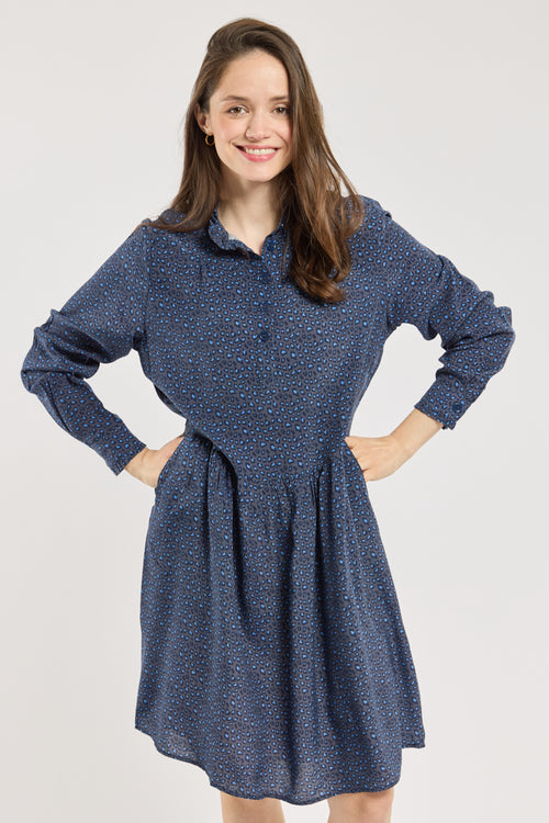 armor-lux-h-ritage-robe-l-opard-femme-cupro-manches-longues image 4