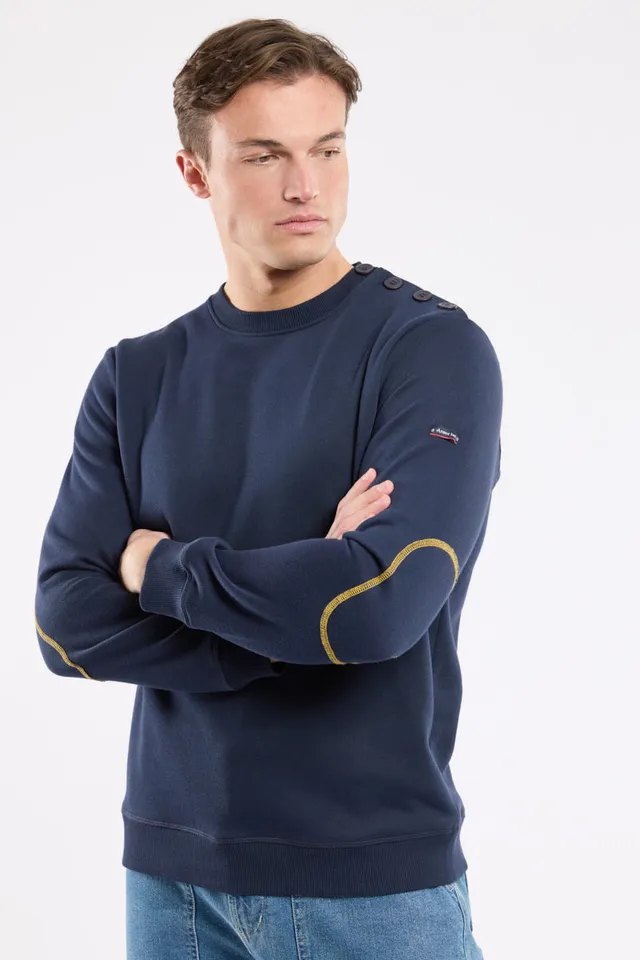armor-lux-sweat-coudi-res-homme-coton-molleton image 1