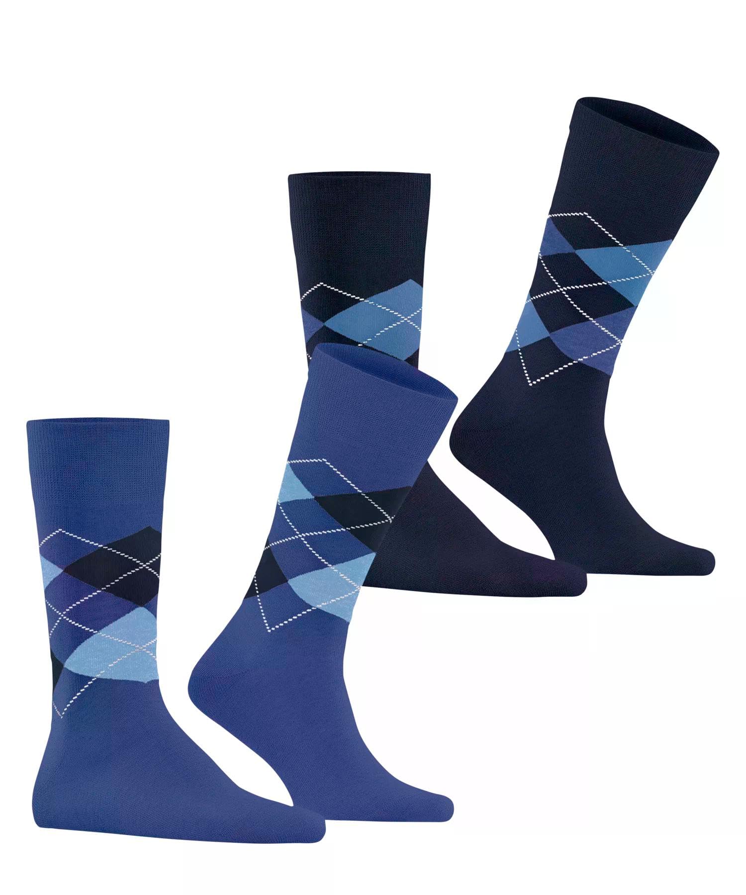 burlington-everyday-argyle-chaussettes-homme-coton-bleu-deep-blue-lot-de-2-paire image 4