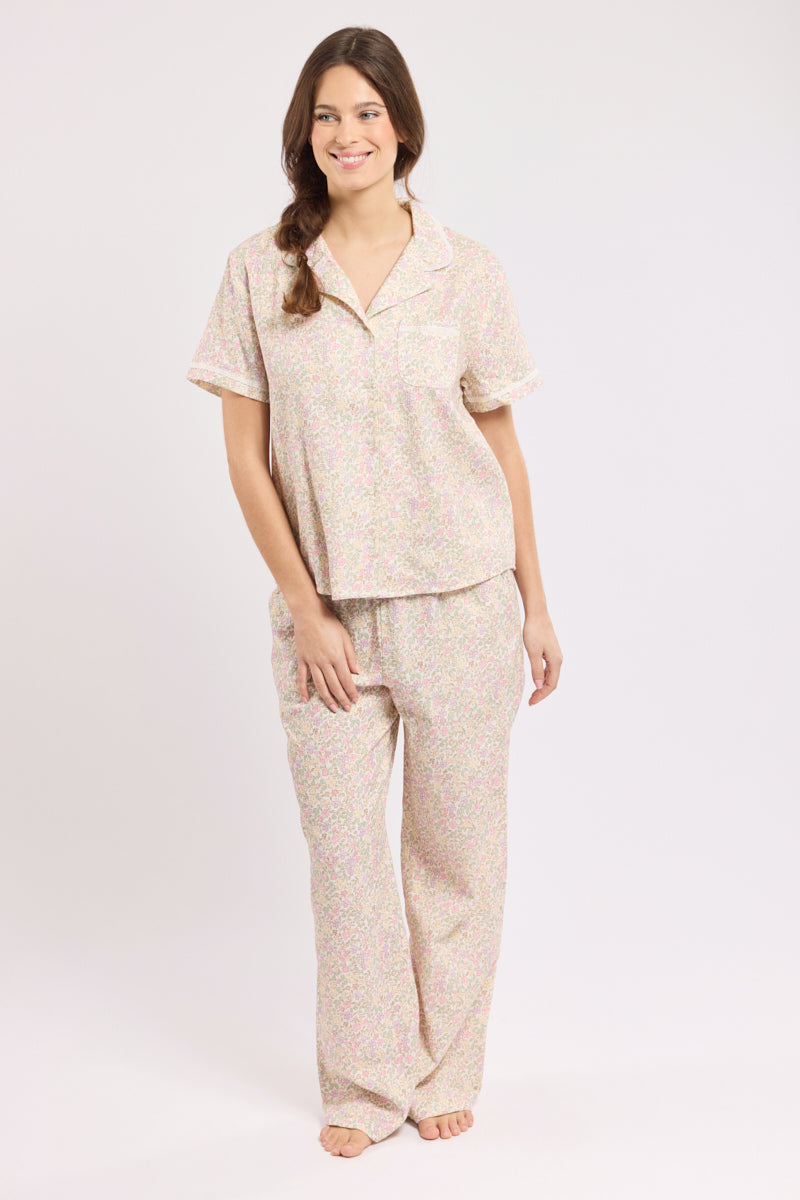 armor-lux-pyjama-imprim-fleurs-femme-coton image 3