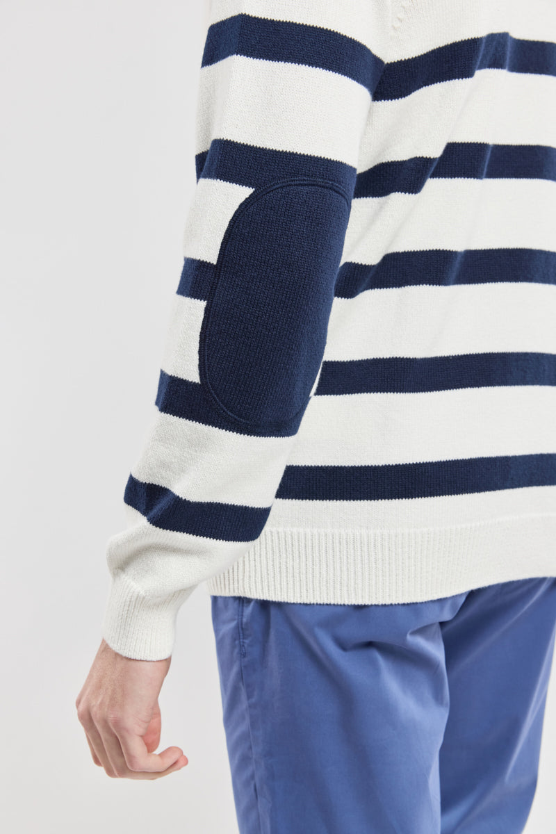 armor-lux-pull-marin-avec-coudi-res-h-ritage-coton-homme image 4