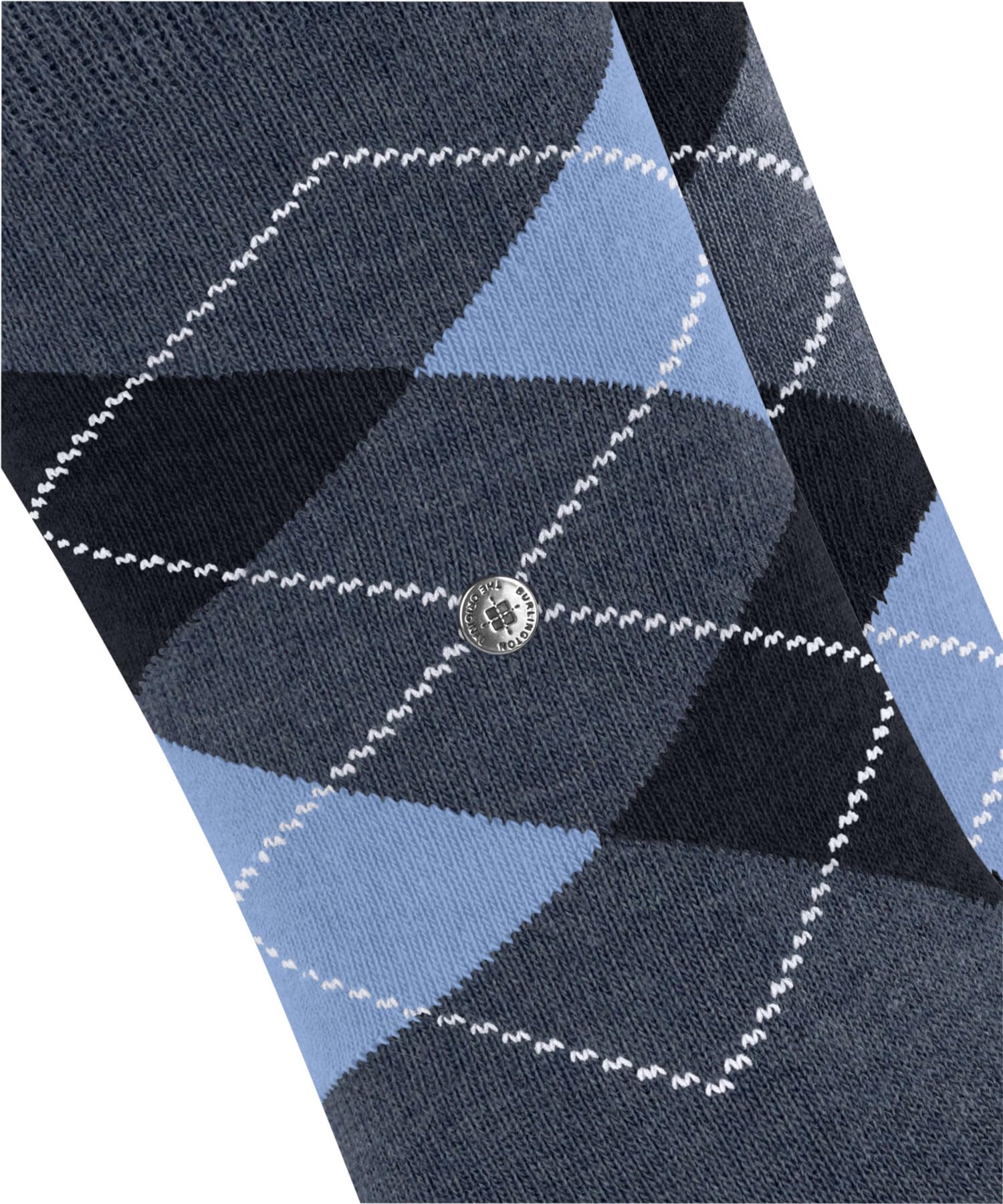 burlington-everyday-argyle-chaussettes-femme-coton-fantaisie-2-paires-bleu-light image 4