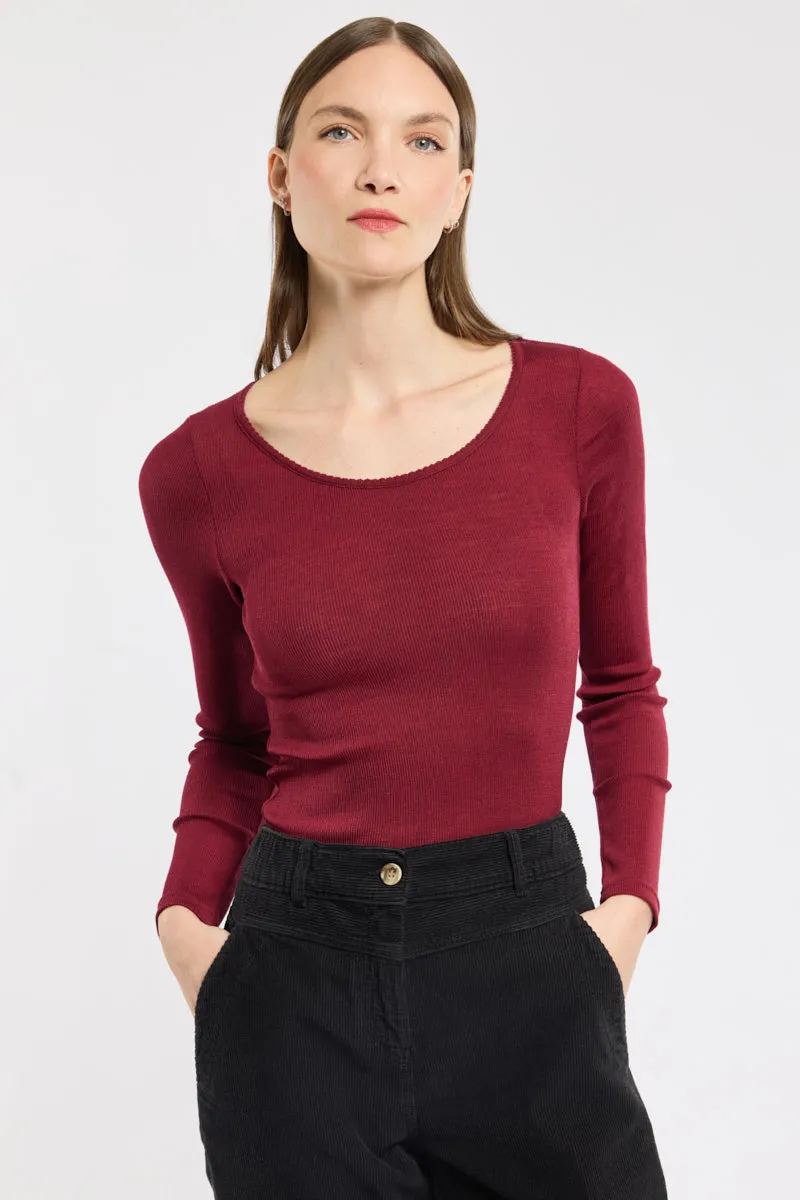 armor-lux-t-shirt-nuit-manches-longues-femme-laine-et-soie-2 image 1