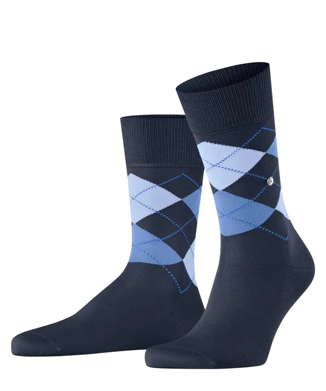 burlington-manchester-chaussettes-homme-coton-losanges-bleu-marine-40-46 image 1