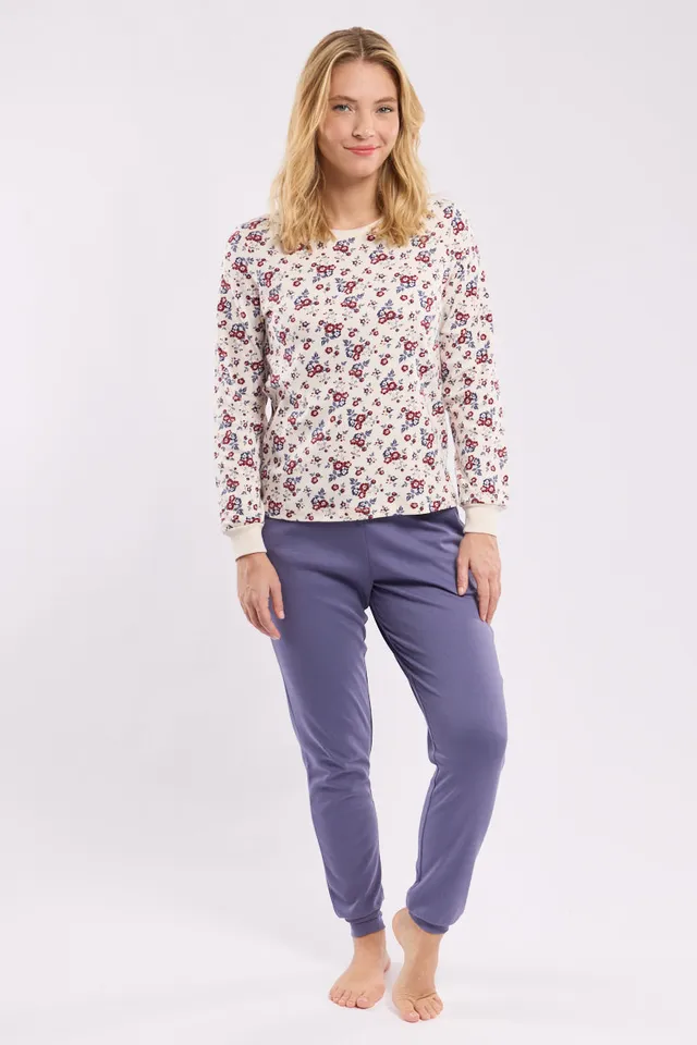 armor-lux-pyjama-fleurs-femme-coton-pais image 1
