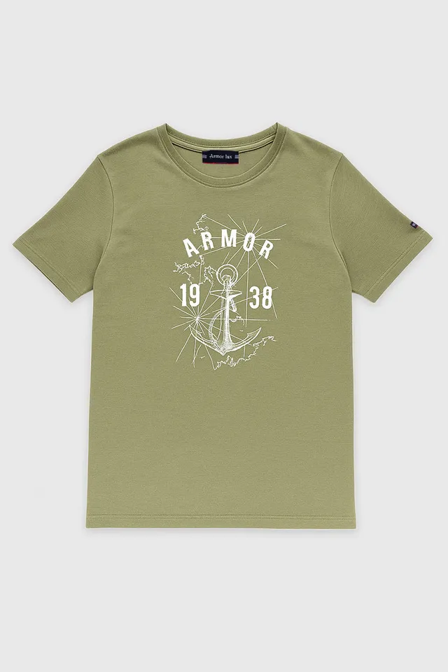 armor-lux-t-shirt-s-rigraphi-ancre-homme-coton-l-ger image 1