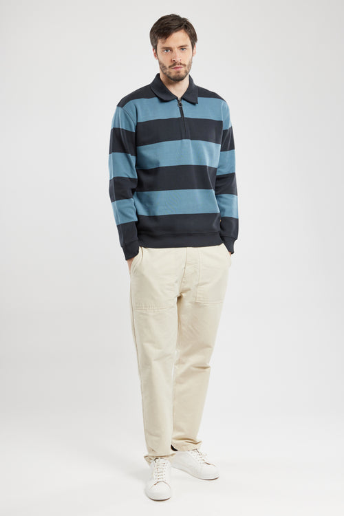 armor-lux-sweat-polo-zipp-homme-ray-gros-coton-428g-m image 4