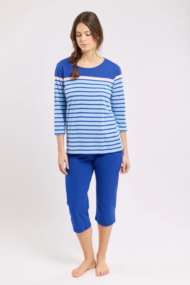 armor-lux-pyjama-corsaire-ray-coton-l-ger-femme image 1
