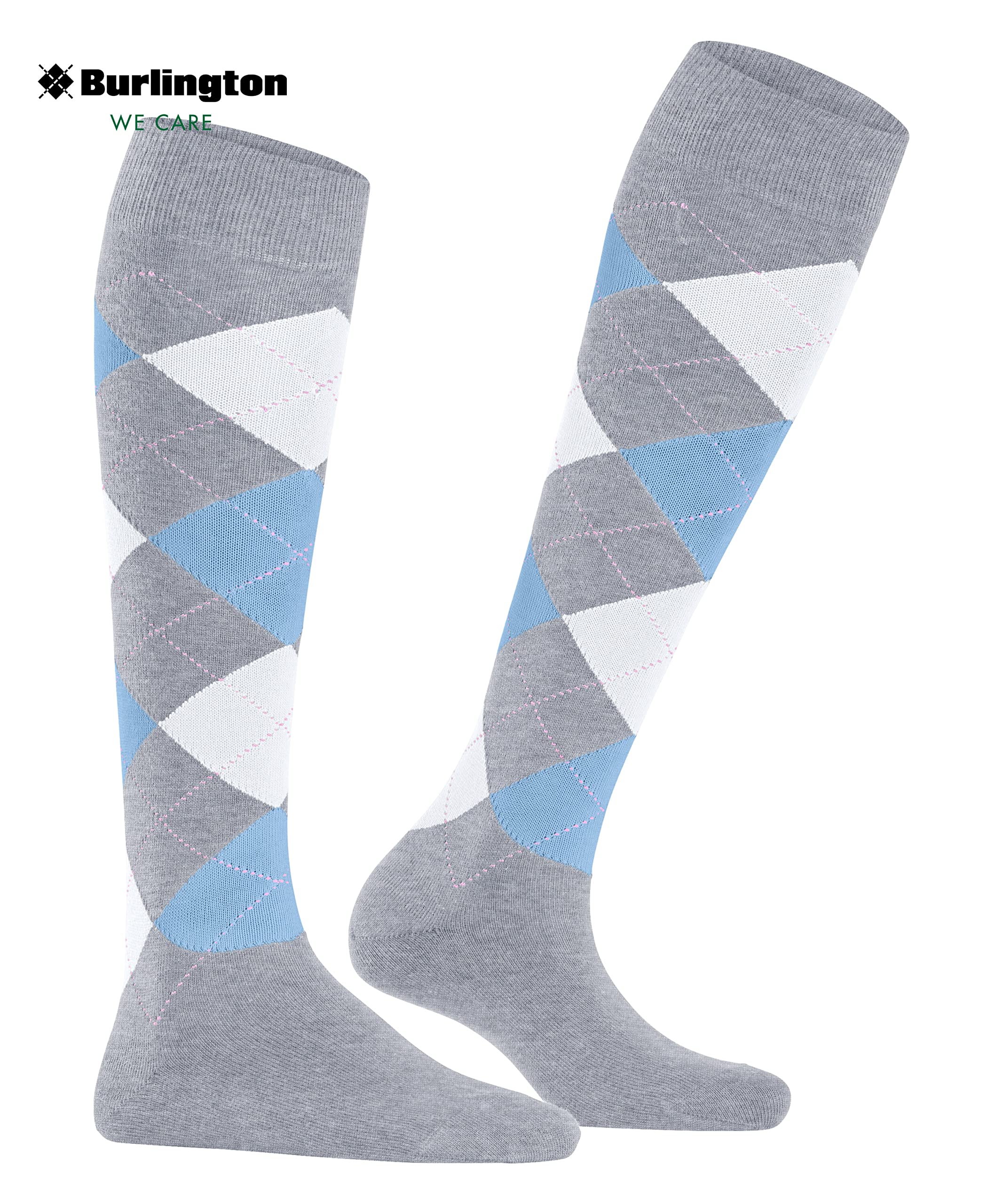 burlington-queen-chaussettes-longues-femme-coton-gris-arctic-m-lange-36-41 image 5