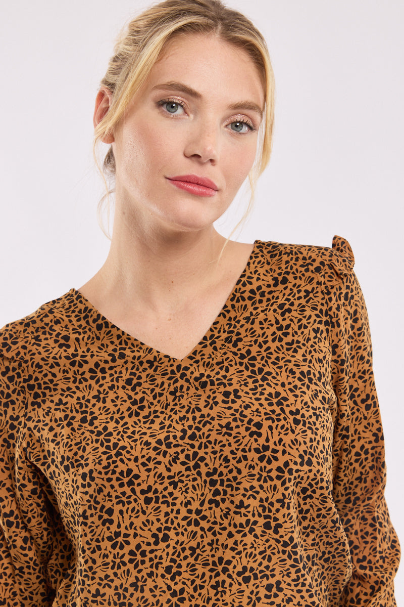 armor-lux-blouse-femme-col-v-imprim-e image 2