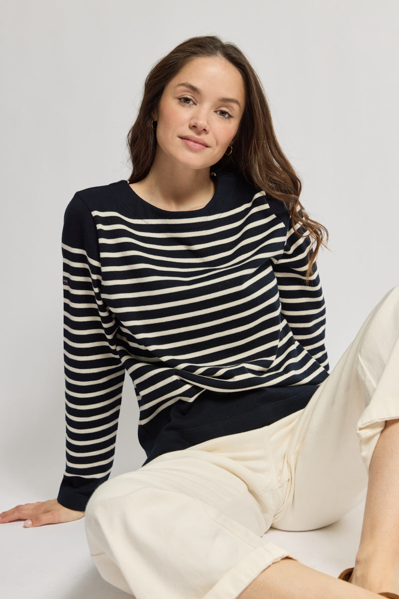 armor-lux-marini-re-dos-chancr-femme-coton-rustique image 1
