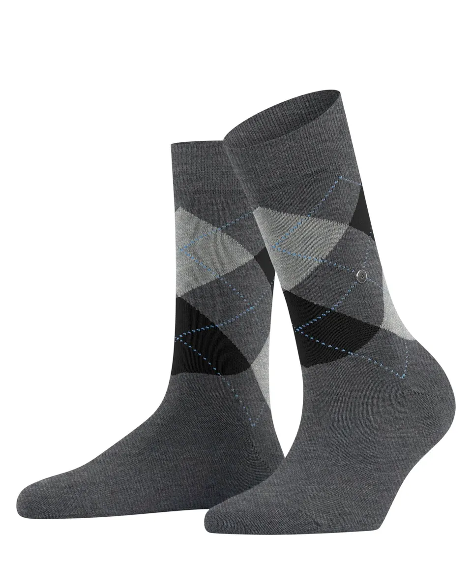 burlington-queen-chaussettes-femme-coton-fantaisie-gris-36-41 image 1