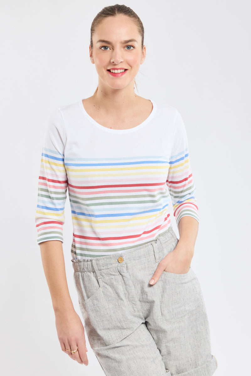armor-lux-marini-re-femme-10-couleurs-coton-l-ger-manches-3-4 image 3