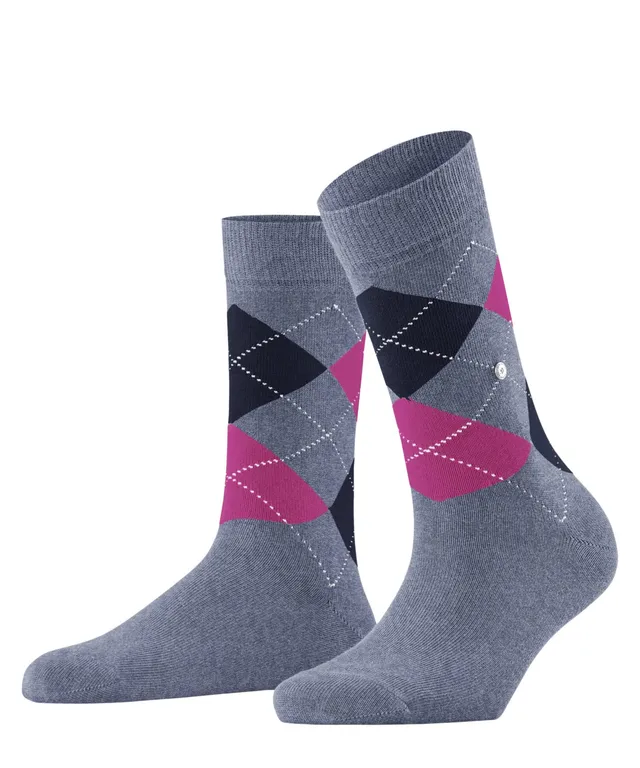 burlington-queen-chaussettes-femme-coton-fantaisie-bleu-cobalt-36-41 image 1