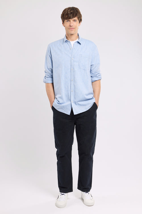 armor-lux-chemise-comfort-fit-homme-coton-et-lin-manches-longues image 7