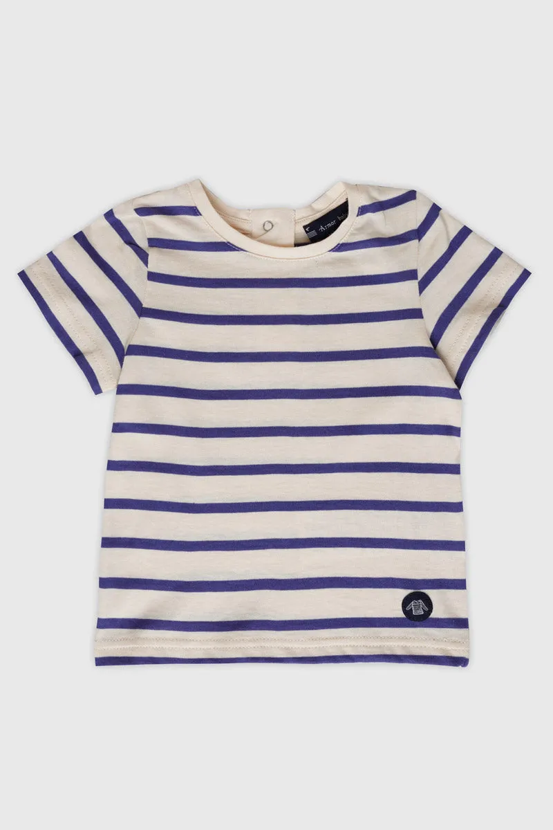 armor-lux-marini-re-manches-courtes-baby-coton image 1