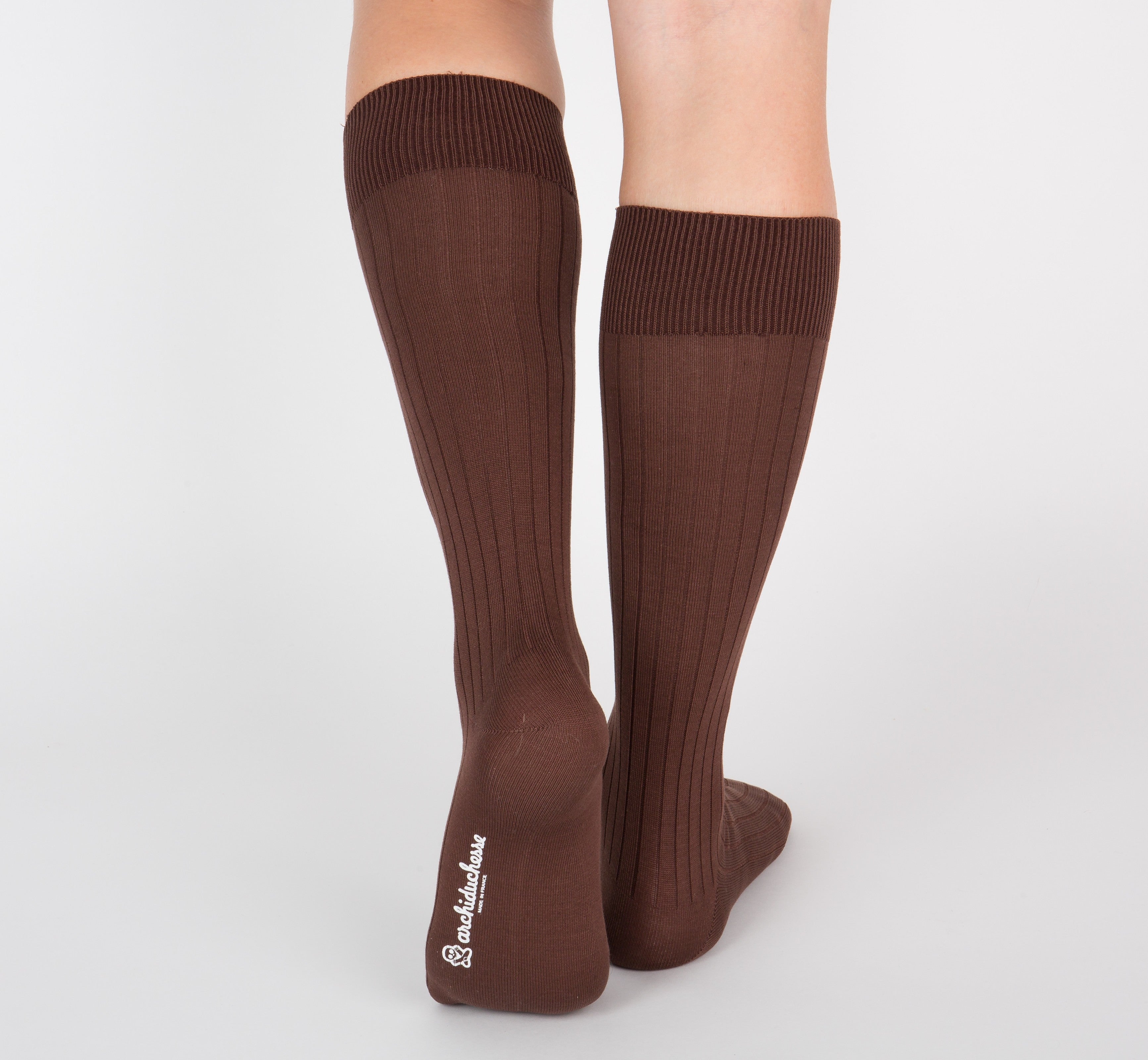 archiduchesse-jean-marron-chaussettes-mi-bas-fil-d-cosse-de-luxe image 6