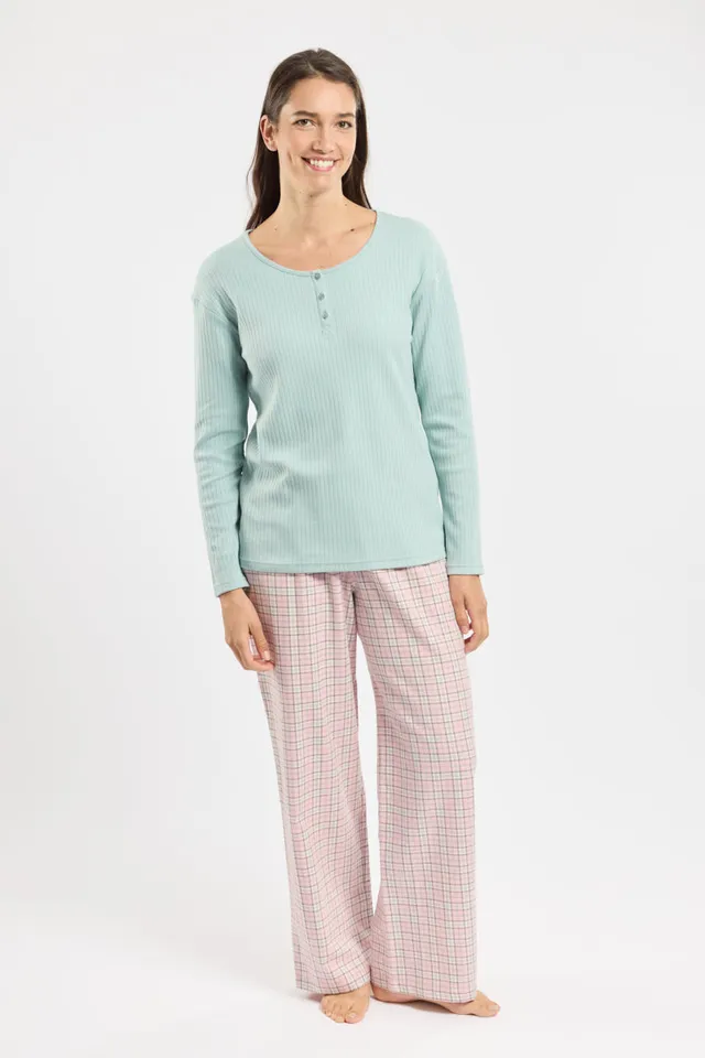 armor-lux-pyjama-droit-femme-t-shirt-manches-longues-pantalon-coton image 1