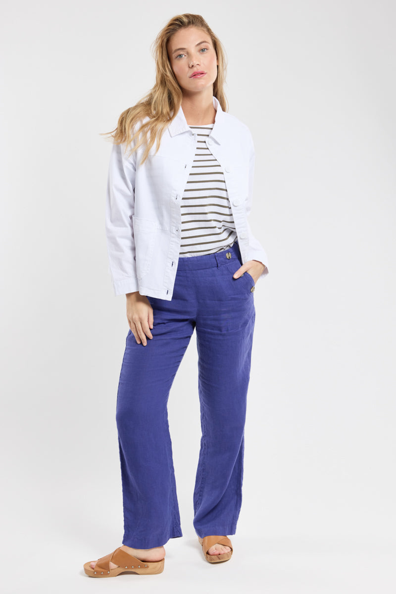 armor-lux-veste-courte-boutonn-e-femme-toile-gabardine-coton-stretch image 3