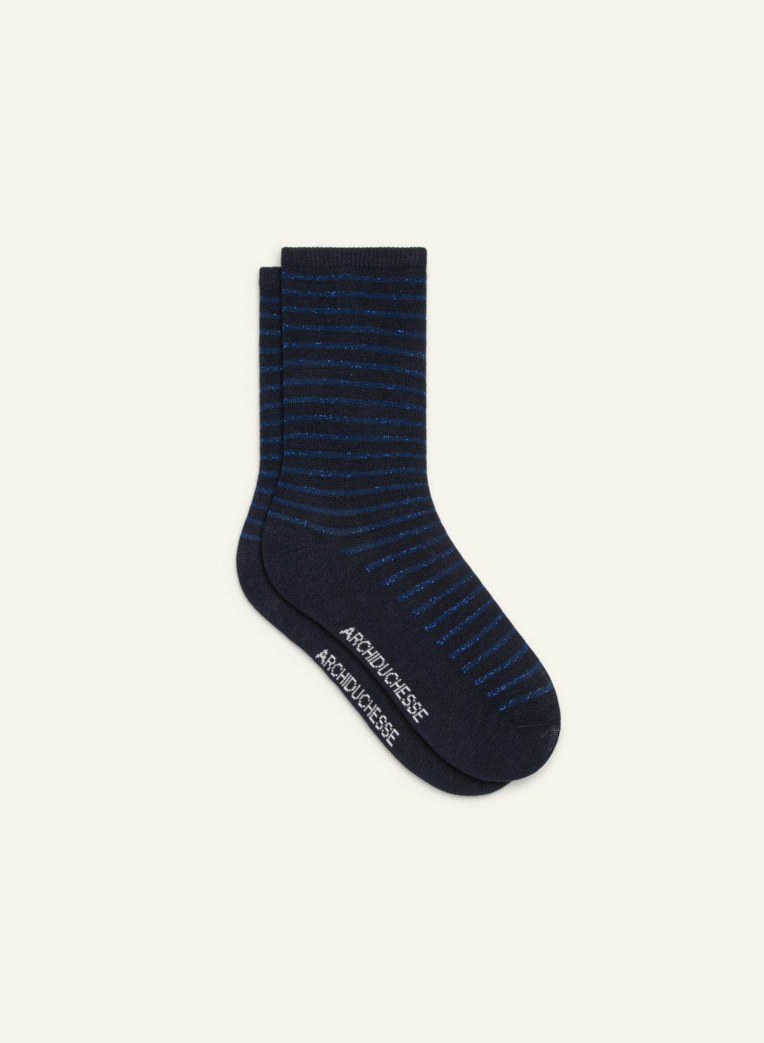 archiduchesse-n-buleuse-femme-chaussette-courte-lurex-bleu image 2