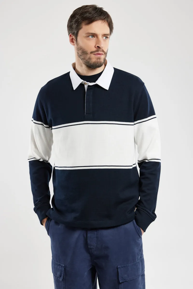 armor-lux-sweat-col-polo-ray-h-ritage-coton-rustique-245g image 1
