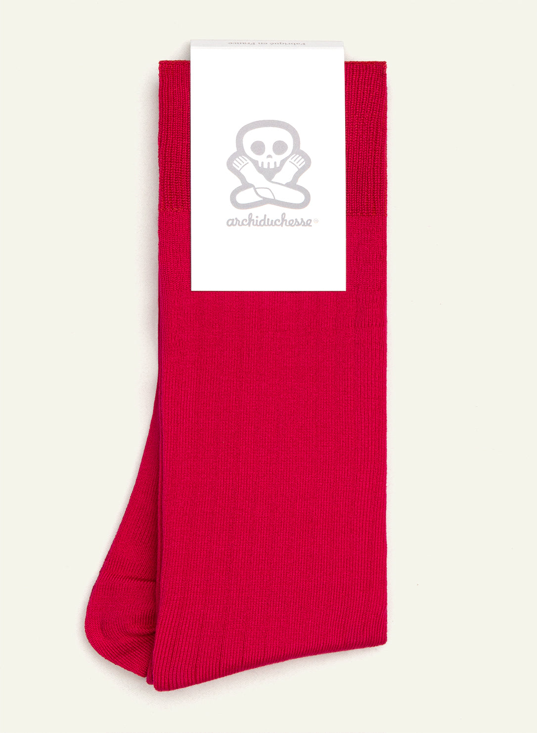 archiduchesse-rose-framboise-chaussettes-fil-d-cosse-de-luxe-mi-mollet image 3