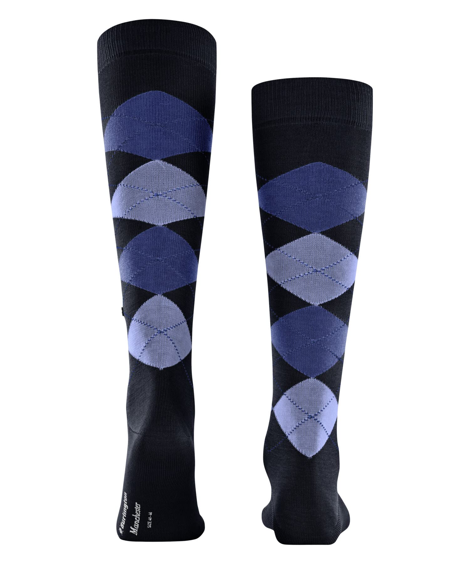 burlington-manchester-mi-bas-homme-coton-bio-opaque-losanges image 2