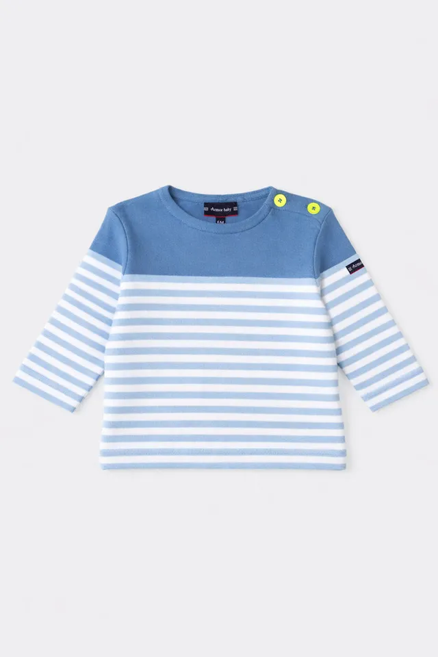 armor-lux-marini-re-baby-coton-pais-interlock-boutons-pression-paule image 1