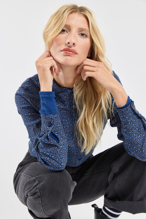 armor-lux-blouse-femme-l-opard-bleu-cupro-viscose-manches-longues-2 image 3