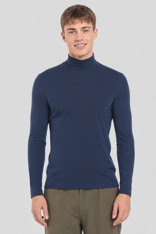 armor-lux-t-shirt-manches-longues-col-montant-laine-et-soie-homme-4 image 2