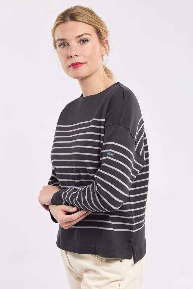 armor-lux-marini-re-interlock-femme-coton-col-bateau image 1