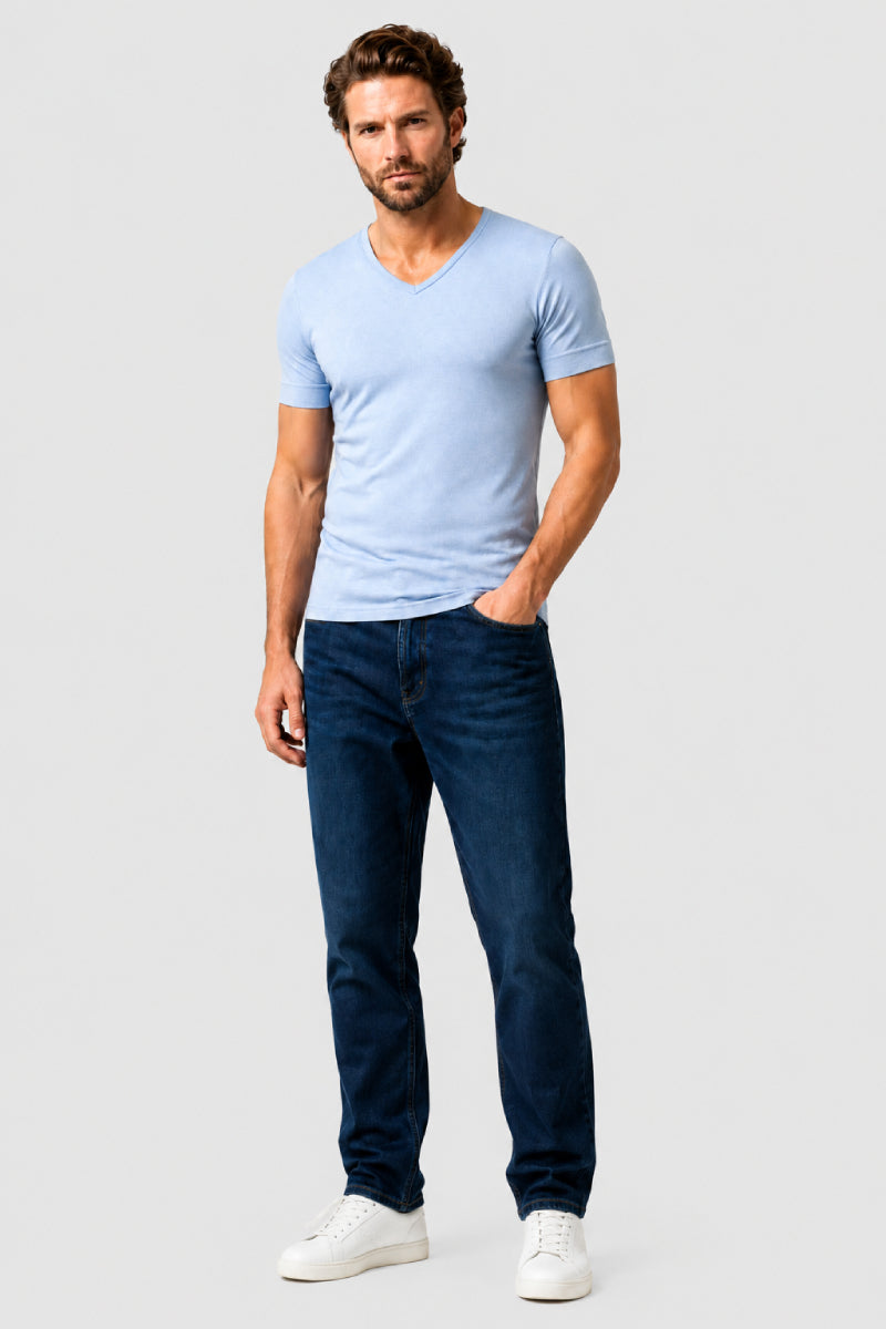 armor-lux-t-shirt-homme-col-v-coton-bio-pais-c-te-1x1 image 2