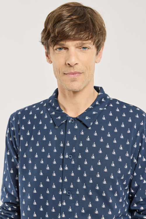 armor-lux-pyjama-homme-imprim-100-coton-l-ger image 3