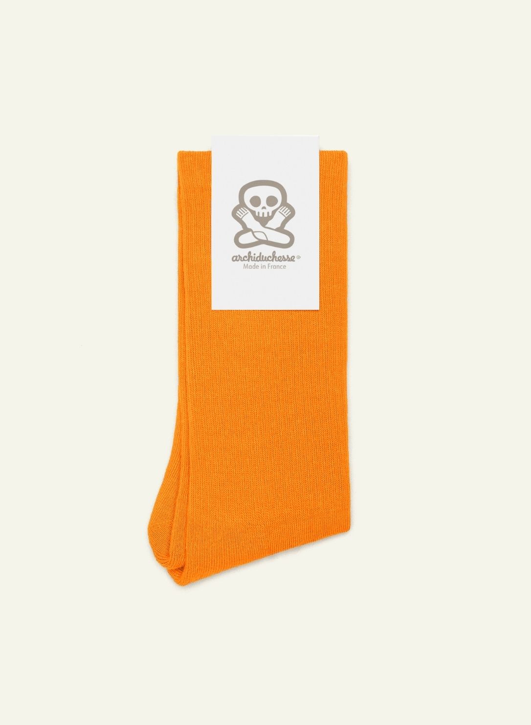archiduchesse-bouclette-orange-mandarine-chaussettes-hiver-unisexe image 3