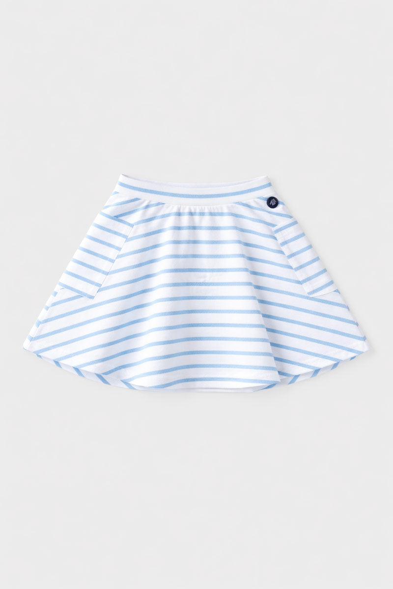 armor-lux-jupe-ray-e-fille-coton-l-ger-taille-lastique image 1