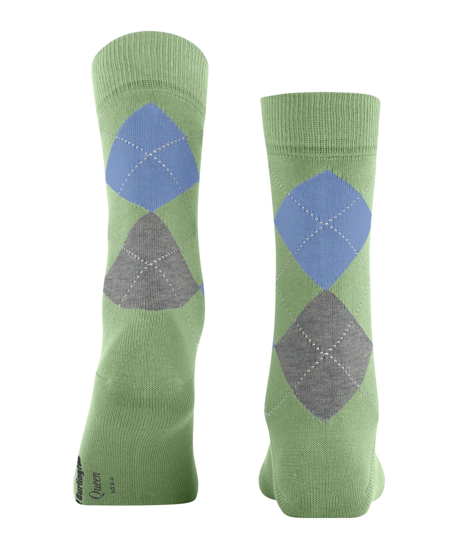 burlington-queen-w-chaussettes-femme-coton-fantaisie-1-paire-vert-persian-green- image 2